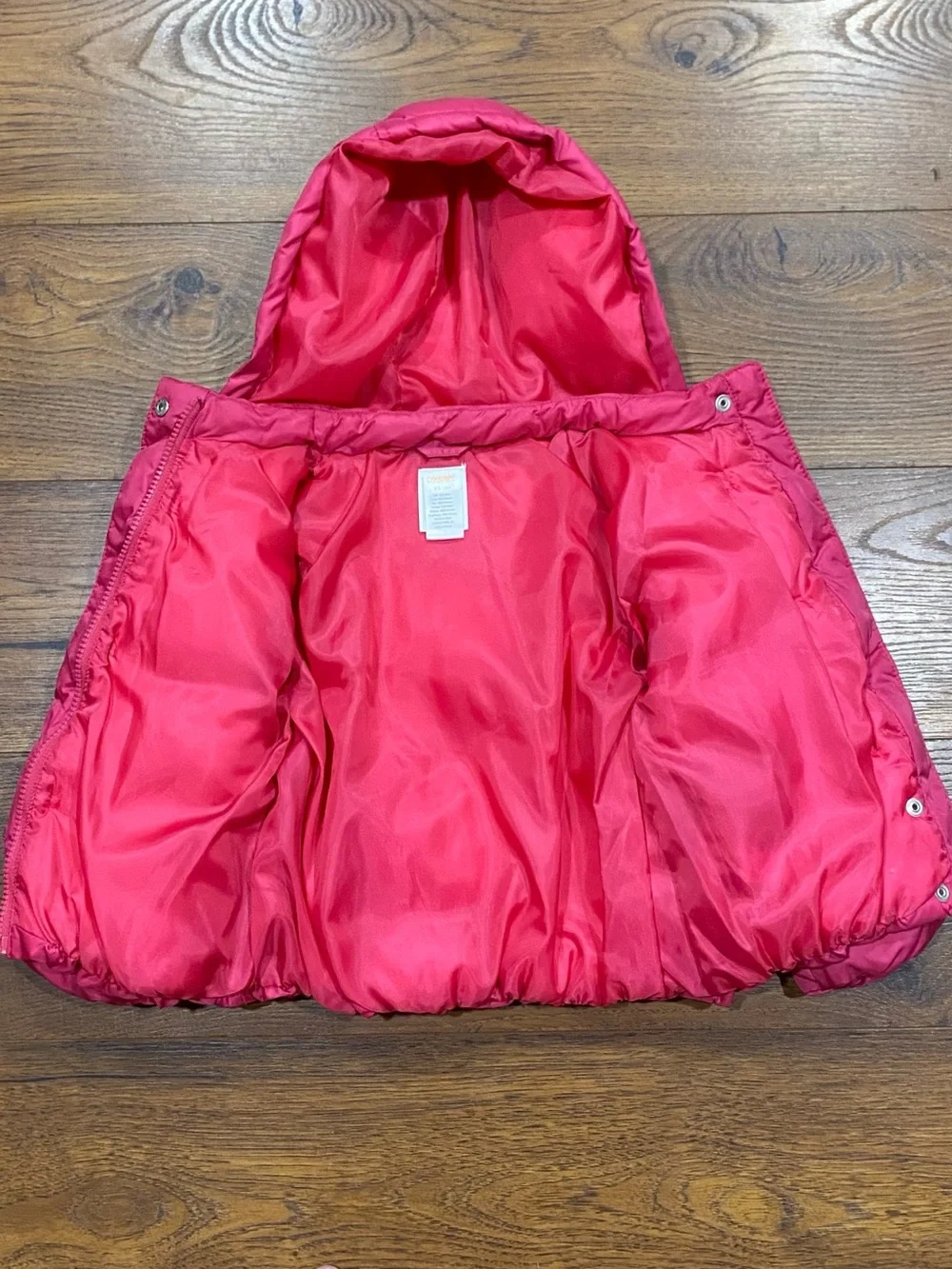 Gymboree Girls Raspberry Pink Quilted Toggle Puffer Coat With Hood Size 4